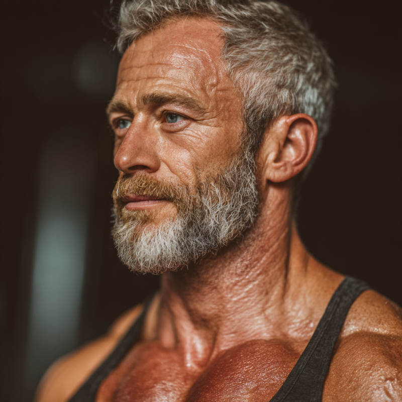 Літня пара займається фітнесом